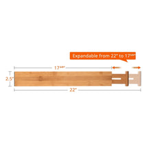Load image into Gallery viewer, Order now luckyshe bamboo drawer dividers adjustable spring kitchen drawer dividers expandable eco friendly drawer organizers and dividers for kitchen dresser bathroom desk bedroom pack of 4