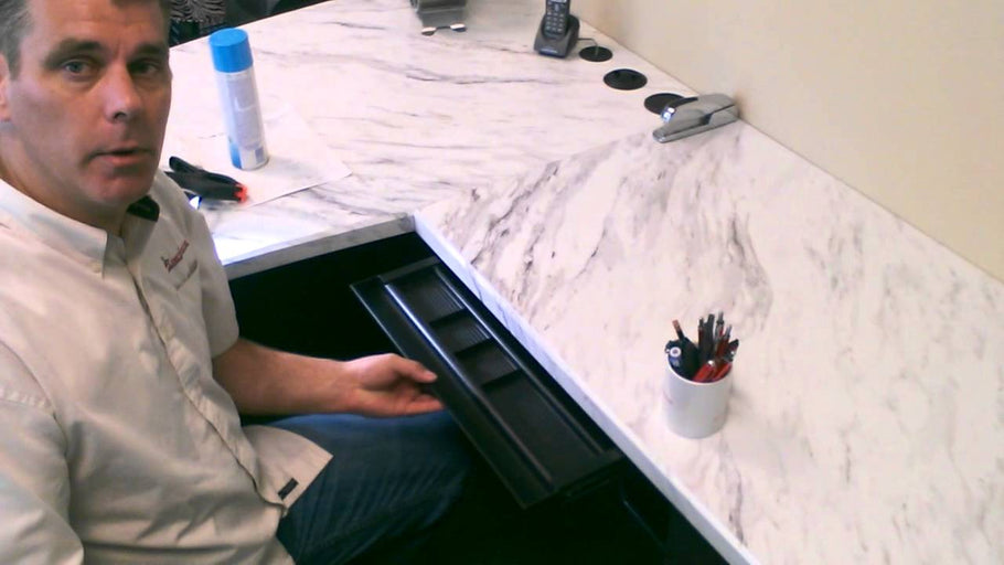 Under counter pencil tray keeps your home office neat and organized