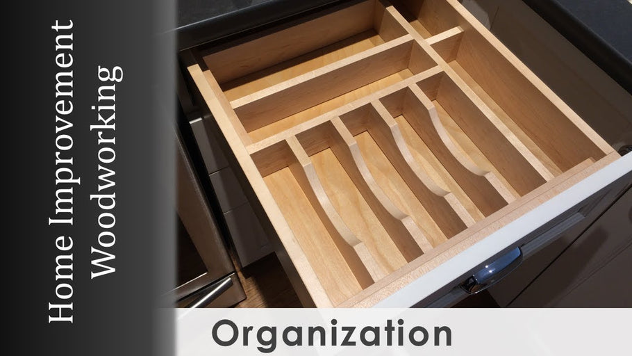 See how to build a kitchen drawer organizer for cutlery