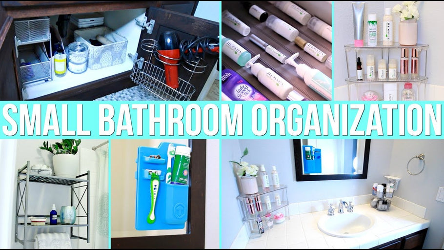Ideas for organizing a small bathroom including countertop, under the sink, toilet area and shower organization! Click for links to products shown ☟ ☟ *Surprise ...
