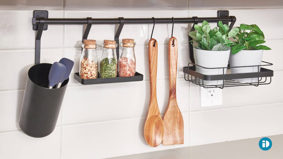 Store your kitchen necessities in style with the iDesign Austin Kitchen Wall Organizer! Perfect for decluttering your counter, this wall organizer allows you to keep ...