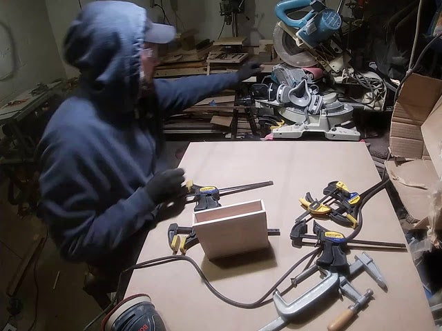 Unclamping and finishing up the Pen&Pencil box that goes into the larger Kitchen Counter Organizer for my lovely wife.