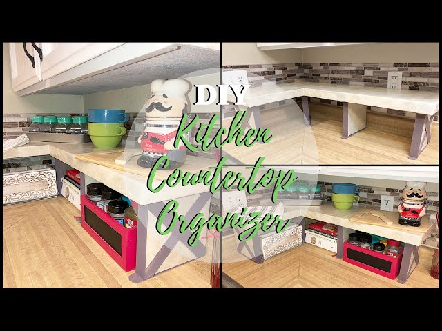 DIY KITCHEN COUNTERTOP ORGANIZER Check out my blog www.aracelichan.com Bling wrap from Totally Dazzled Totally Dazzled Bling