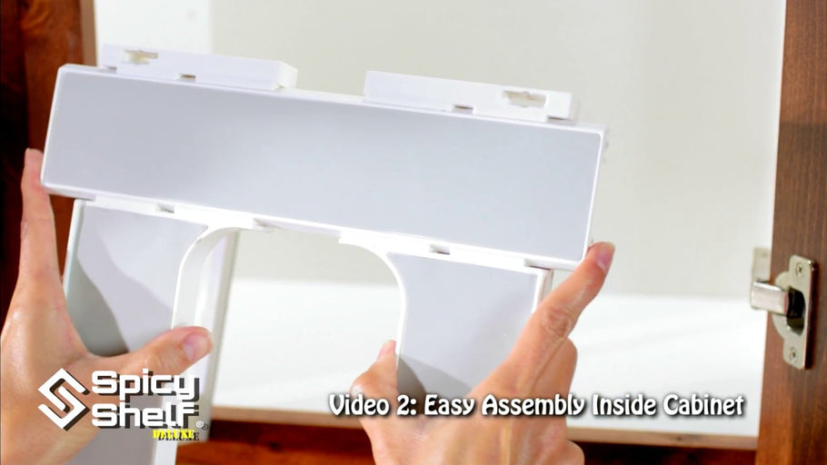 02 Easy Assembly Inside A Cabinet | Spicy Shelf® Deluxe spice rack by Edgy Shelf Products LLC (3 years ago)