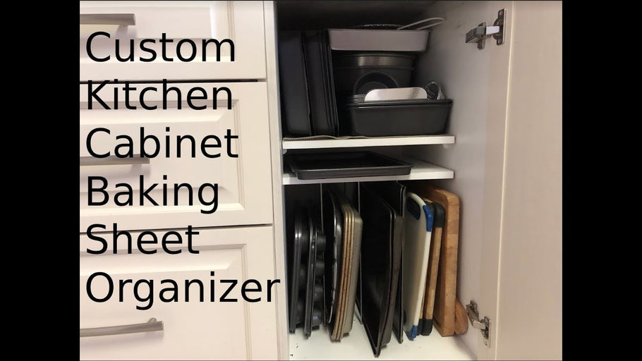 Custom Kitchen Cabinet Baking Sheet Organizer by Mr