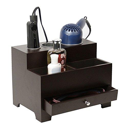 Stock Your Home Hair Dryer Holder Hair Styling Station Bathroom Vanity Countertop Organizer with Drawer for Hair Tools - Blow Dryer, Curling/Flat Iron, Straightener - Hair Care & Beauty Accessories