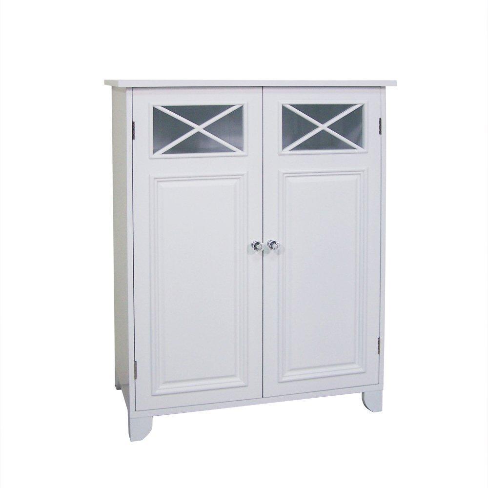 Heavy duty elegant home fashions 6841 dawson bathroom cabinet white