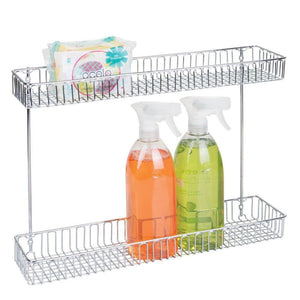 Save on interdesign classico metal 2 tier shelf under sink organizer for kitchen bathroom cabinets 16 75 x 4 25 x 13 chrome