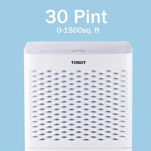 Latest tosot 30 pint dehumidifier for small rooms up to 1500 square feet energy star quiet portable with wheels and continuous drain hose outlet dehumidifiers for home basement bedroom bathroom