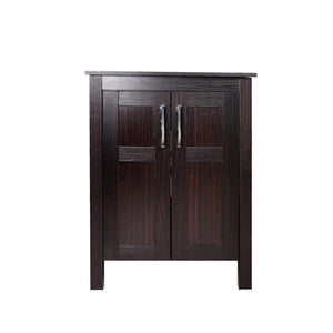 Order now 24 inches traditional bathroom vanity set in dark coffee finish single bathroom vanity with top and 2 door cabinet brown glass sink top with single faucet hole