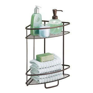Discover the best interdesign axis free standing bathroom or shower corner storage shelves for towels soap shampoo lotion accessories soap 2 tier bronze