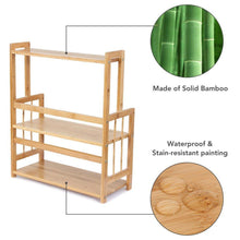 Load image into Gallery viewer, Heavy duty 3 tier standing spice rack little tree kitchen bathroom countertop storage organizer bamboo spice bottle jars rack holder with adjustable shelf bamboo