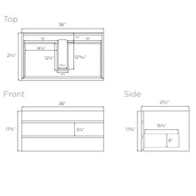 Load image into Gallery viewer, Shop for maykke dani 36 bathroom vanity cabinet in birch wood white finish modern and minimalist single wall mounted floating base cabinet only ysa1203601