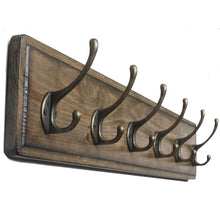 Load image into Gallery viewer, Kitchen argohome coat rack wall mounted wooden 27 coat hooks scroll hook 6 rustic hooks solid pine wood perfect touch for entryway bathroom closet room