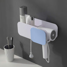 Load image into Gallery viewer, Save on yigii adhesive hair dryer holder no drilling hair dryer rack hair care styling tool organizer holder for bathroom wall mount blow dryer holder storage