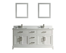 Load image into Gallery viewer, Best vanity art 72 inch double sink bathroom vanity set super white phoenix stone soft closing doors undermount rectangle sinks with two free mirror va1072 dw