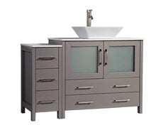 Load image into Gallery viewer, Save on vanity art 48 inch single sink bathroom vanity combo modern cabinet with ceramic top sink free mirror gray va3136 48g