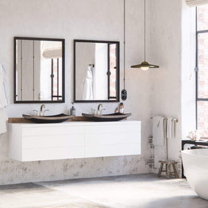 Storage organizer maykke dani 36 bathroom vanity cabinet in birch wood white finish modern and minimalist single wall mounted floating base cabinet only ysa1203601
