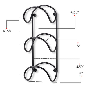 Storage wallniture wrought iron metal towel rack solid quality wall mountable for bathroom storage large enough to fit rolled bath beach towels black set of 2