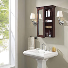 Load image into Gallery viewer, Exclusive crosley furniture lydia mirrored bathroom wall cabinet espresso